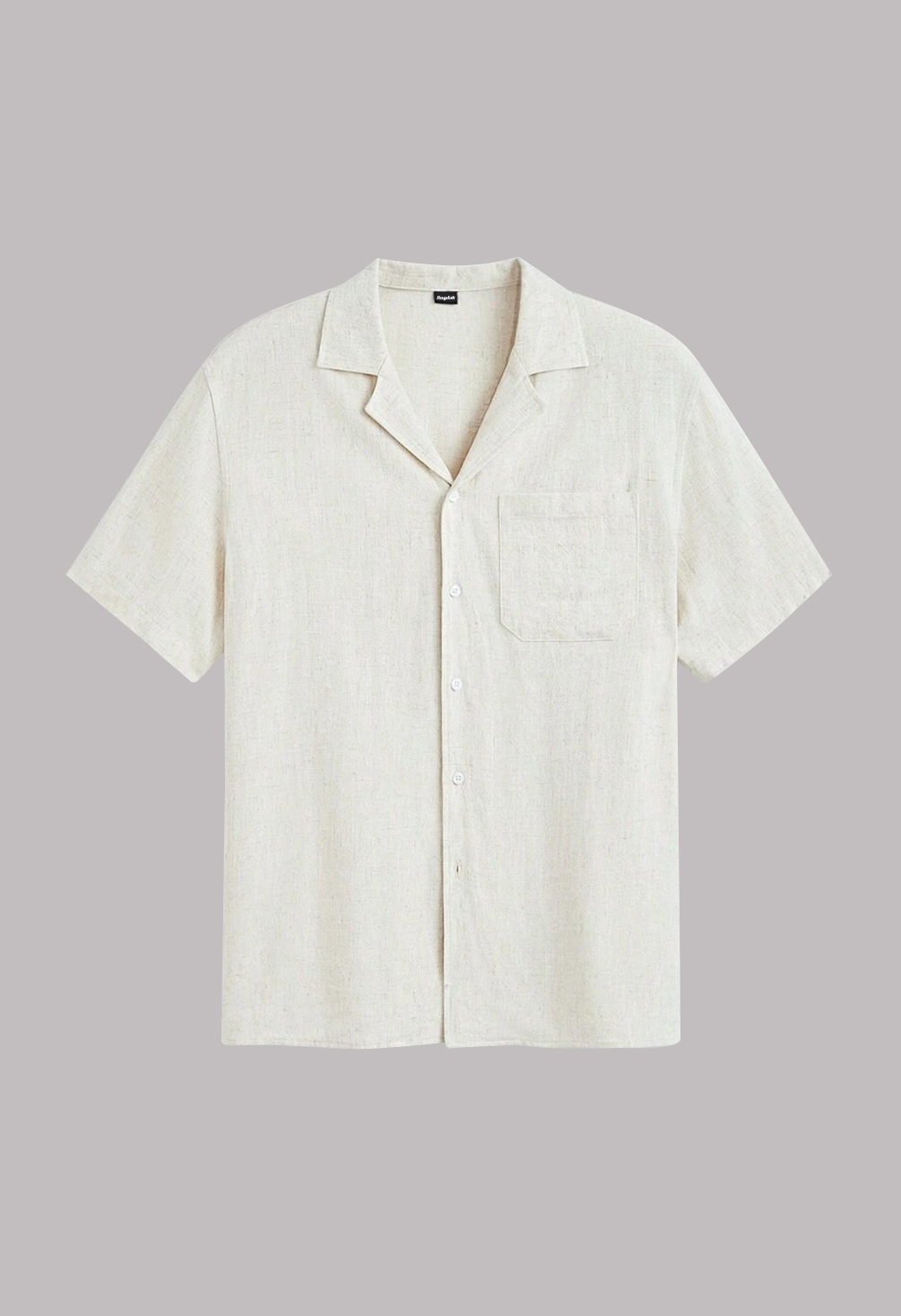 Men’s Apricot Button-Front Casual Shirt (1)