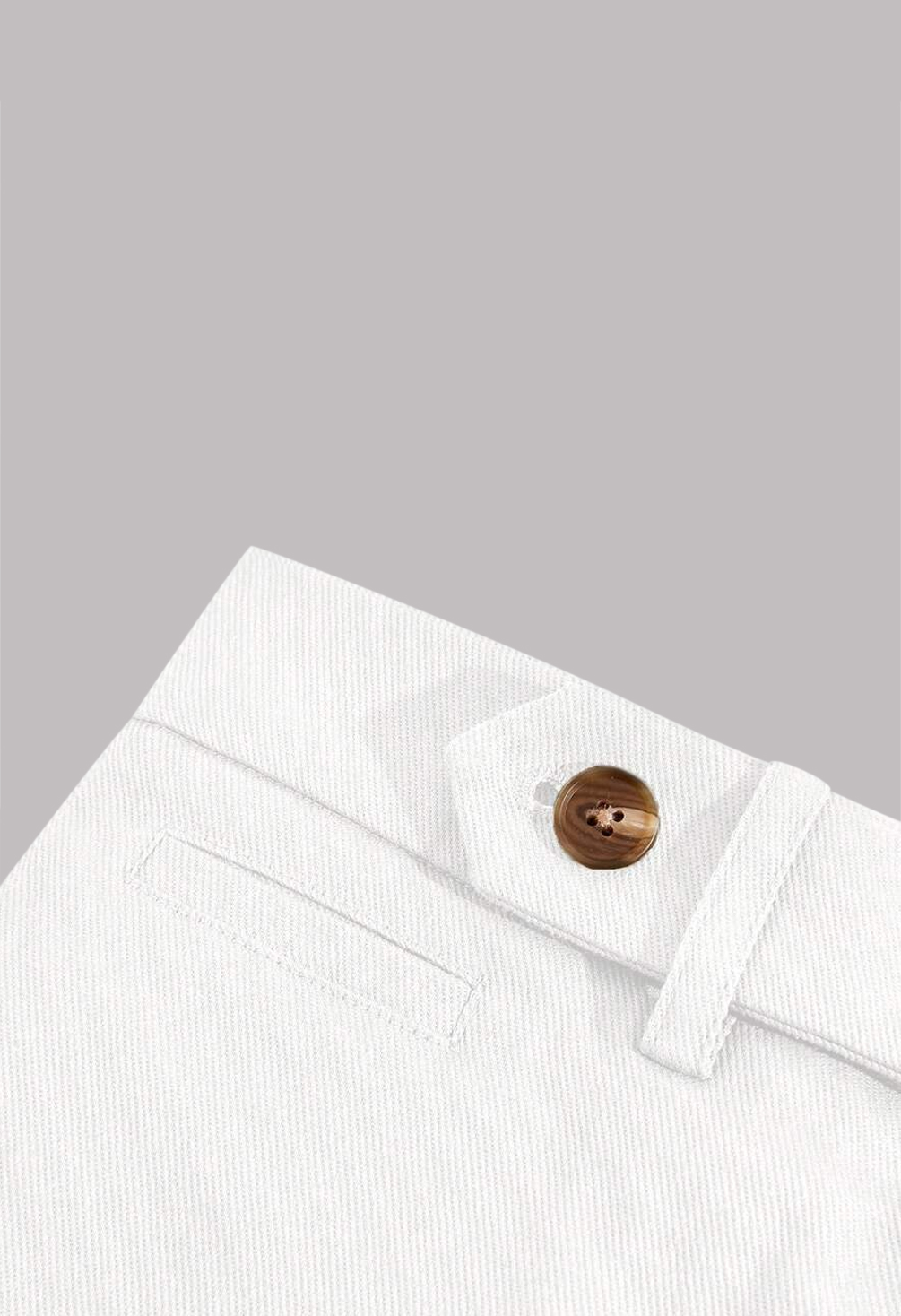Men’s White Straight Pants (3)