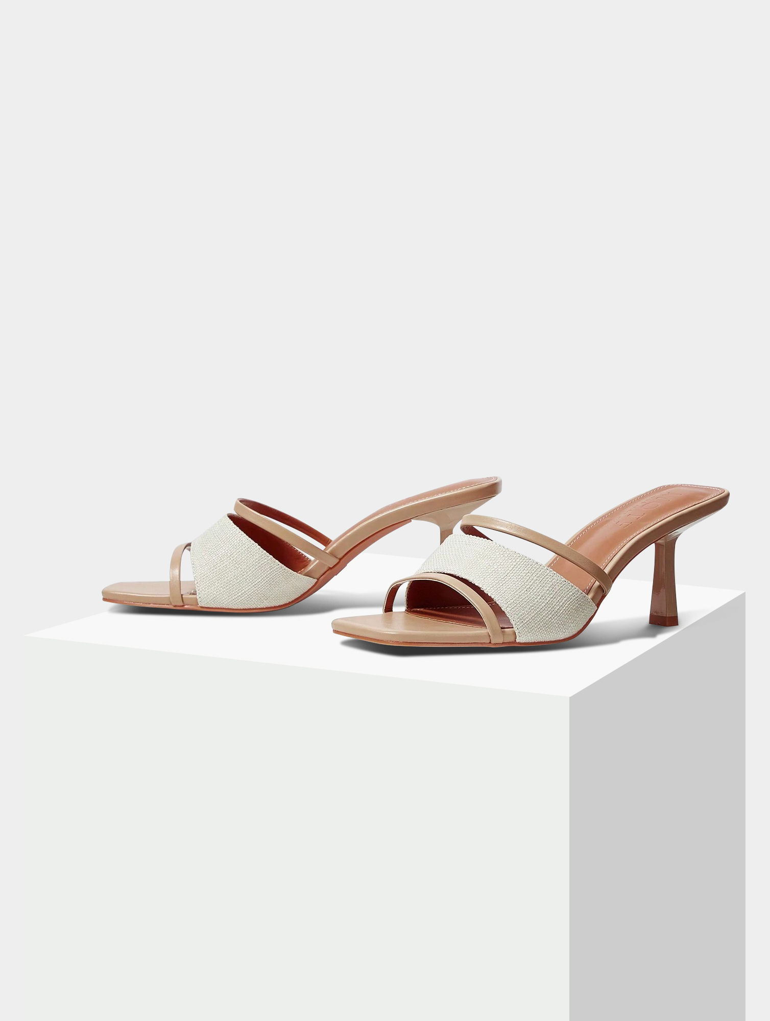 Women's Brown Open Toe Stiletto Heels (1)