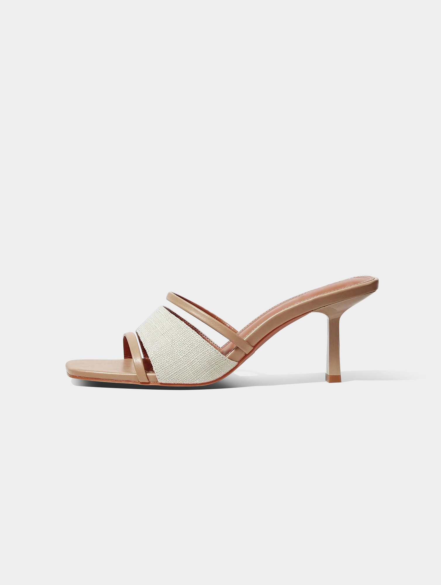 Women's Brown Open Toe Stiletto Heels (2)