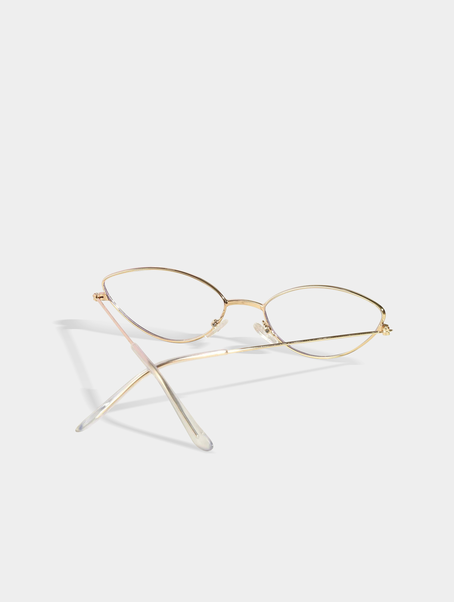 Women's Cat Eye Shape Metal Frame Glasses (2)