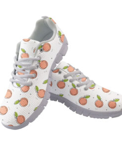 Pastel Pink Peach Outline Doodle Illustration Running Shoes Sport Sneakers