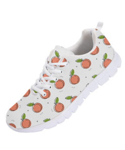 Pastel Pink Peach Outline Doodle Illustration Running Shoes Sport Sneakers