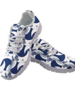 Planet Moon Crescent On Dark Blue Background Running Shoes Sport Sneakers